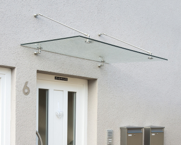 Palram-Canopia Türvordach TAURUS 1400 140x90cm 12mm ESG Glas Edelstahl